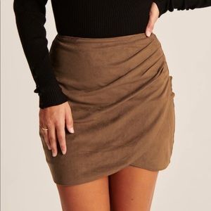Abercrombie Brown Suede Skirt